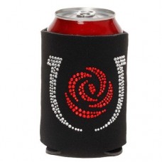 Kentucky Derby Black Rose/Shoe Bling Coozie  eb-23573694